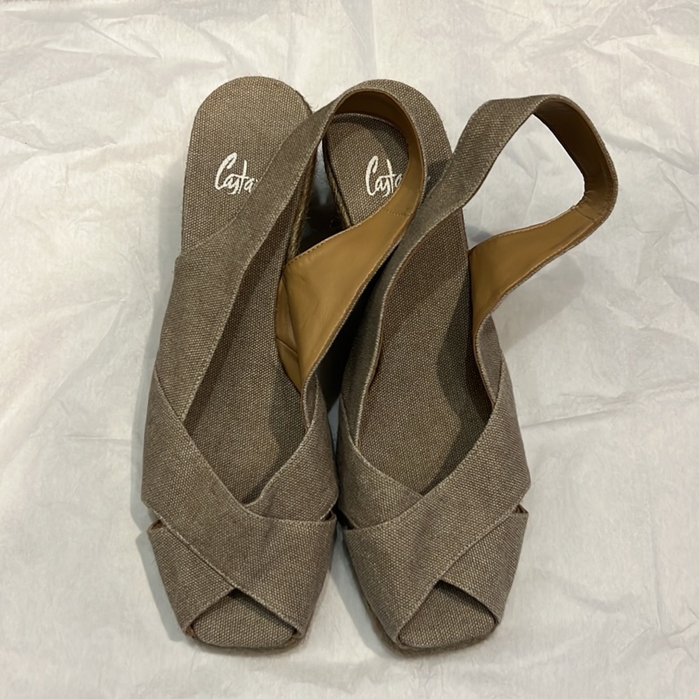 Castener sling back linen shoes. NWOT size EU39